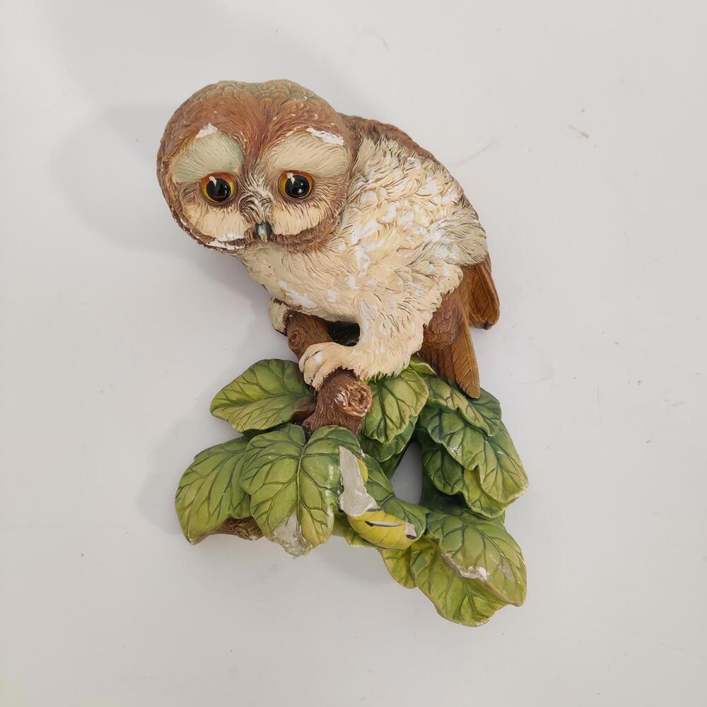 Vintage 1965 Bossons Head Owlet Owl Chalkware Wall Art 3D